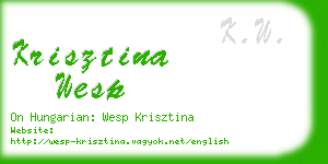 krisztina wesp business card